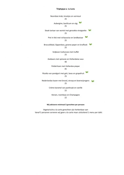 Bekijk menu Triptyque