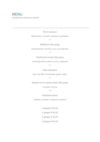 Bekijk menu Restaurant 't Ambachthuys
