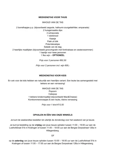 Bekijk menu Westerkaatje