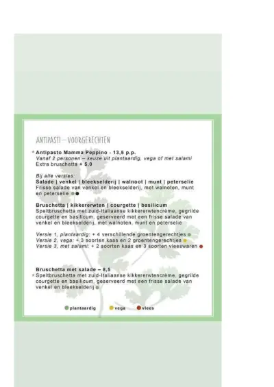 View menu Mamma Peppino