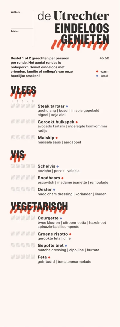 View menu De Utrechter