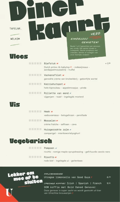 View menu De Utrechter