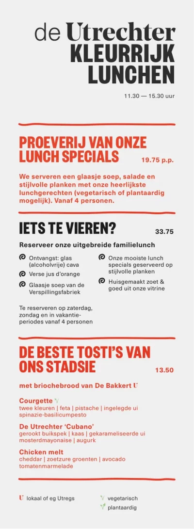 View menu De Utrechter