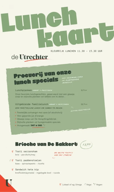 View menu De Utrechter
