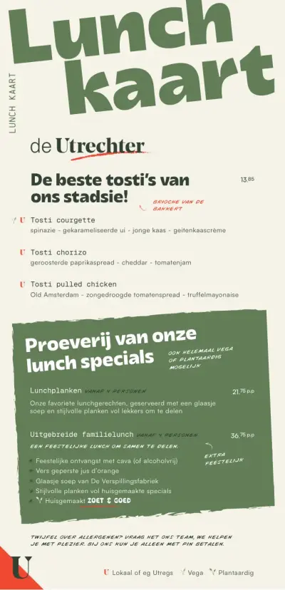 View menu De Utrechter