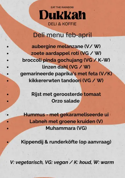 Bekijk menu DUKKAH deli & koffie