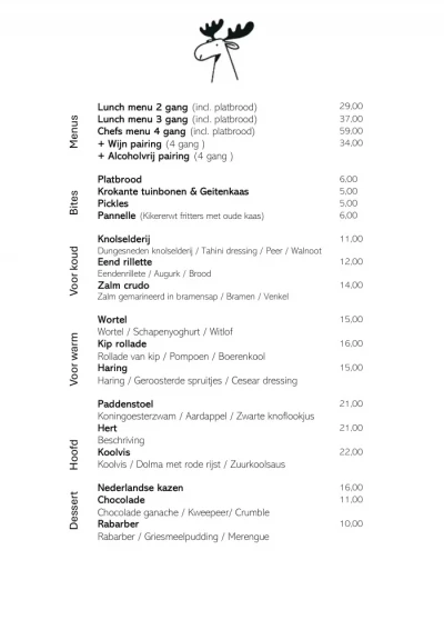 Bekijk menu Restaurant Moose