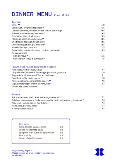 View menu Papillon Bakery-Café & Restaurant
