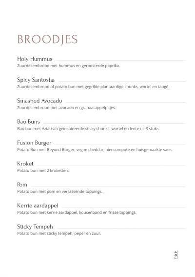 Bekijk menu Trankilo