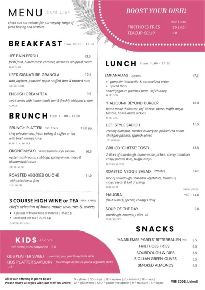 Bekijk menu Café Lief
