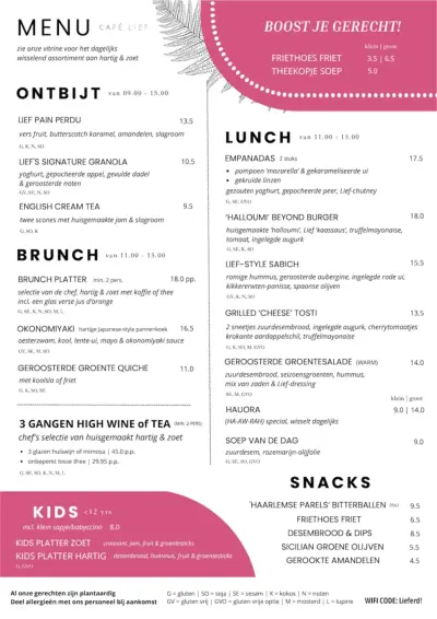 Bekijk menu Café Lief