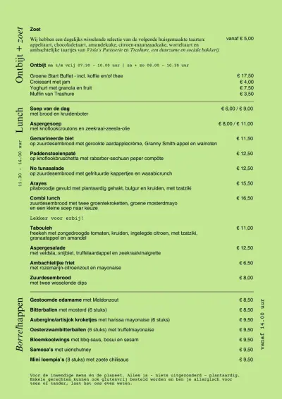 Bekijk menu De Groene Afslag