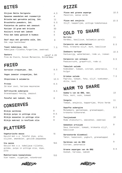Bekijk menu Maresia