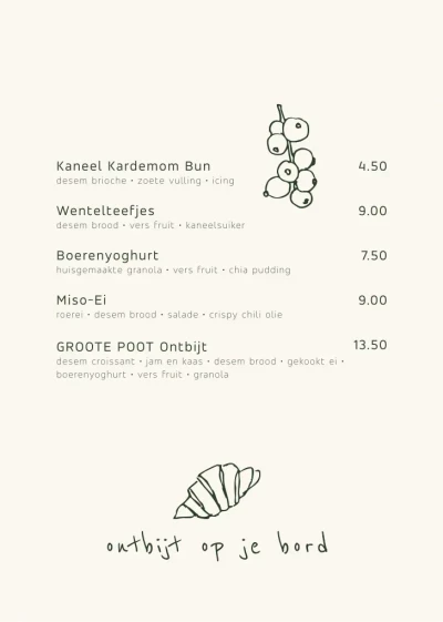 Bekijk menu Groote Poot