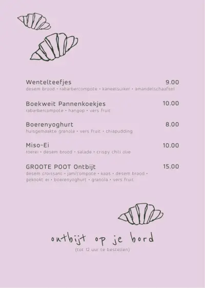 View menu Groote Poot