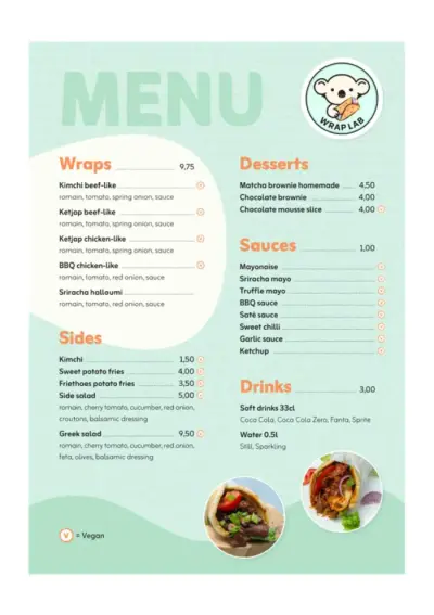 View menu Wrap Lab