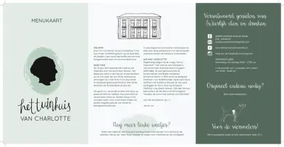 Bekijk menu Het tuinhuis van Charlotte