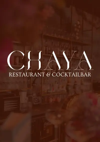 View menu Chaya Restaurant- en Cocktailbar