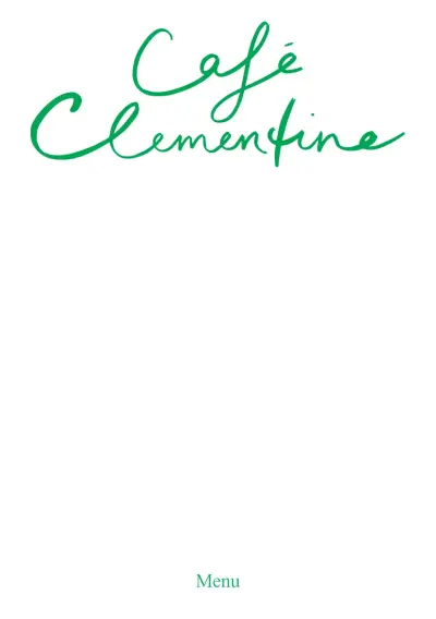 View menu Café Clementine