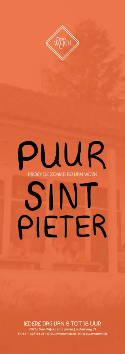 Bekijk menu Van Wijck Sint Pietersberg