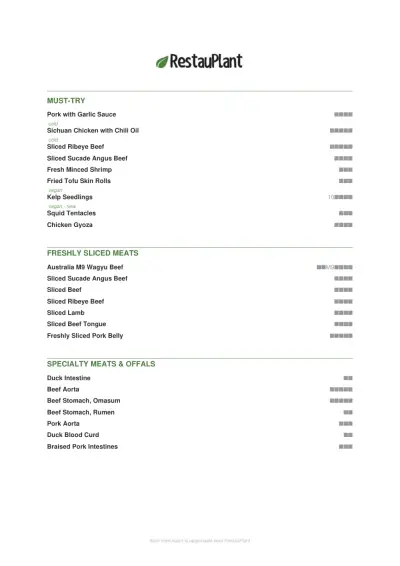 View menu HOT&HOT Zeedijk