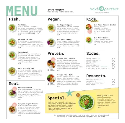 Bekijk menu Poké Perfect Amsterdam Prinsengracht