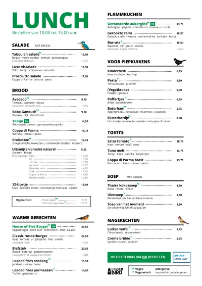 Bekijk menu House of Bird