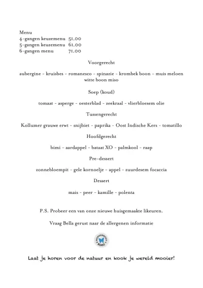 View menu Morris & Bella
