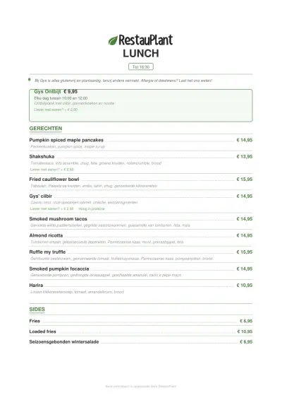 View menu Gys - Amsterdamsestraatweg