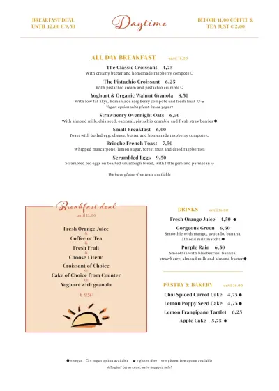 View menu Vegitalian - Utrecht