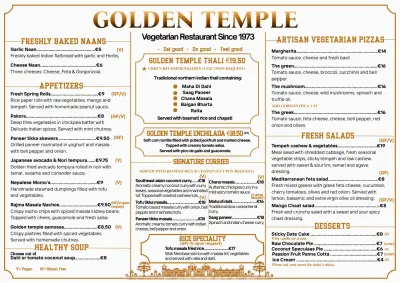 Bekijk menu Golden Temple