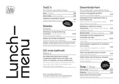Bekijk menu ZiZo