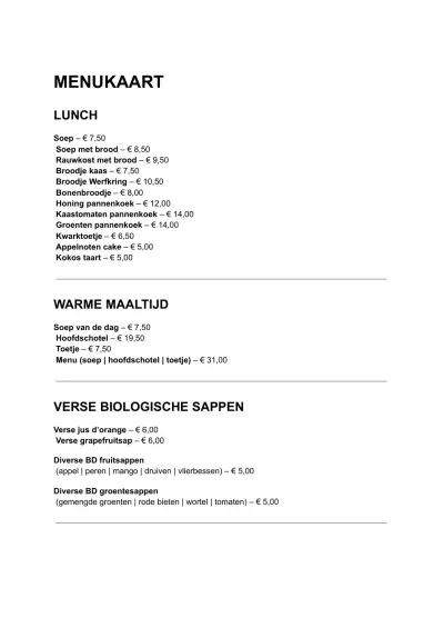 Bekijk menu De Werfkring