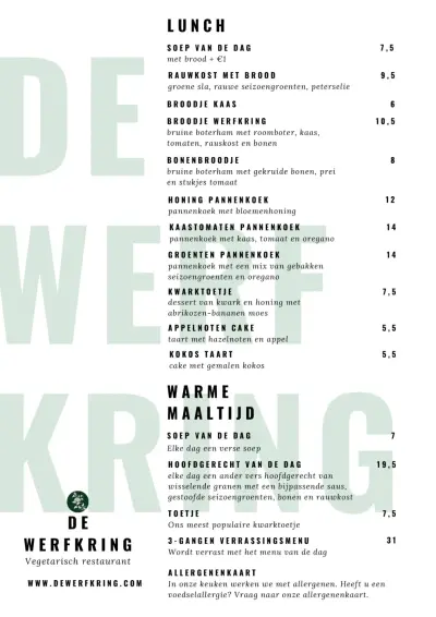 Bekijk menu De Werfkring