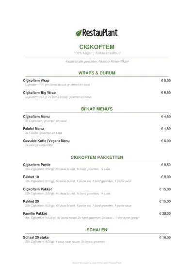 Bekijk menu Cigkoftem Rotterdam Zuid
