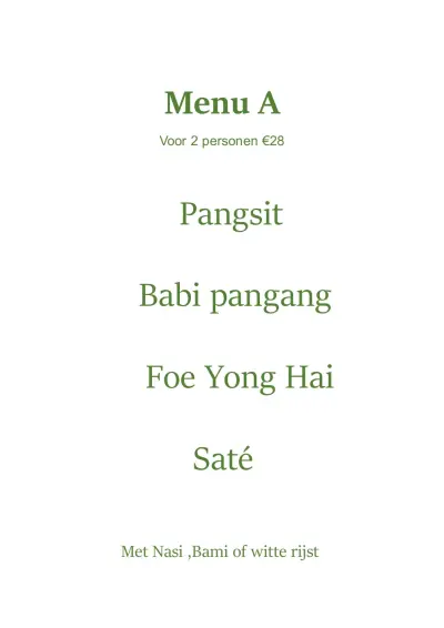 Bekijk menu De Oude Plek