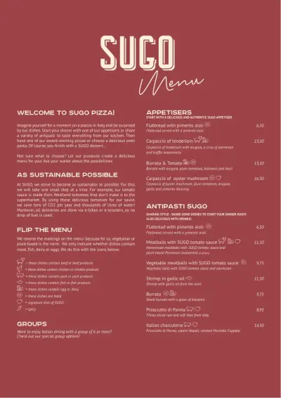 View menu SUGO - Rotterdam Aert vannes
