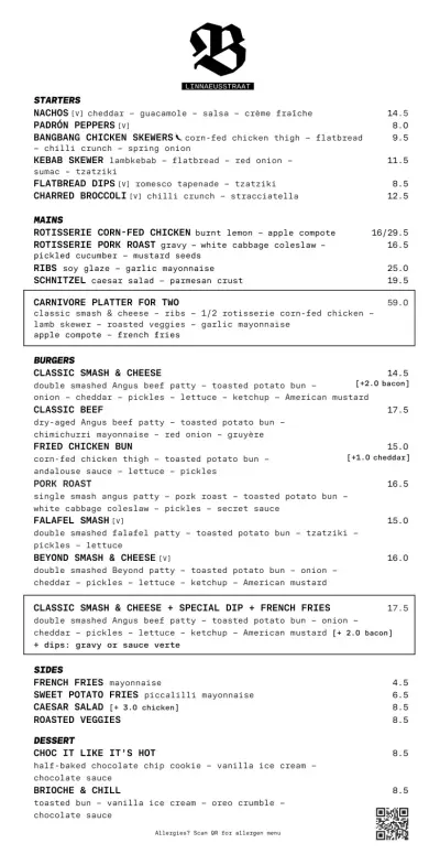View menu De Biertuin - Oost