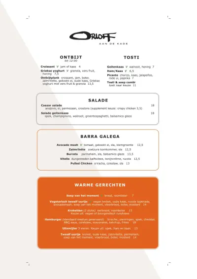 Bekijk menu Orloff aan de kade