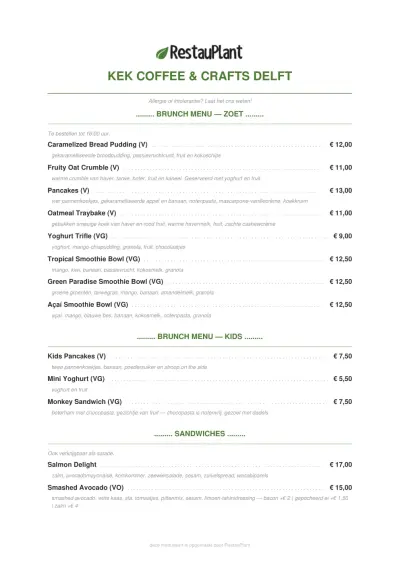 View menu Kek