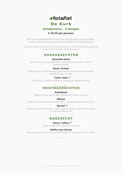 Bekijk menu De Kurk