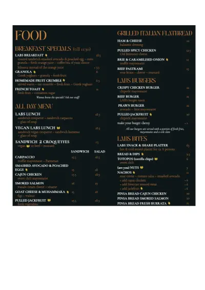 Bekijk menu Café Labs
