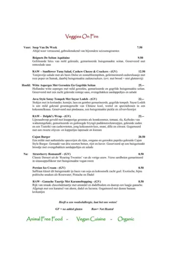 Bekijk menu Veggies On Fire