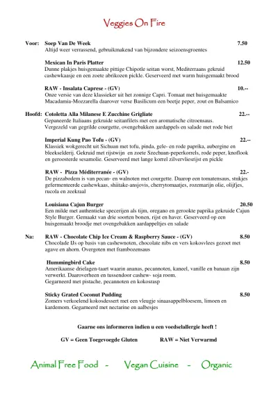 Bekijk menu Veggies On Fire