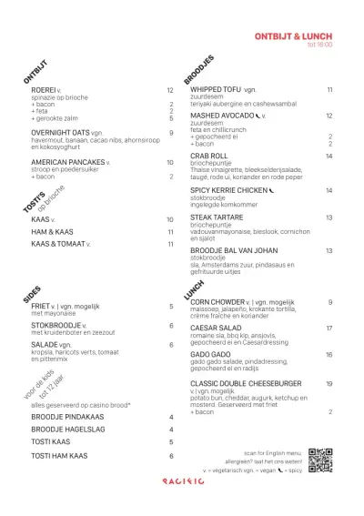 Bekijk menu Pacific