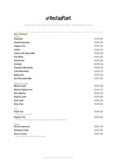 Bekijk menu Copper Branch - Rotterdam