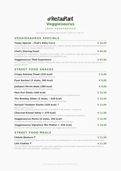 Bekijk menu Veggiesaurus