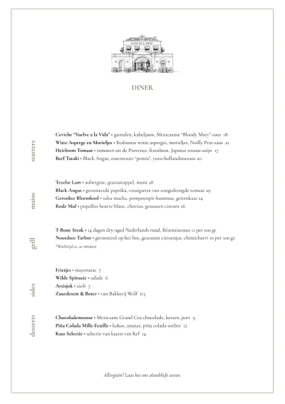 Bekijk menu Morgan & Mees