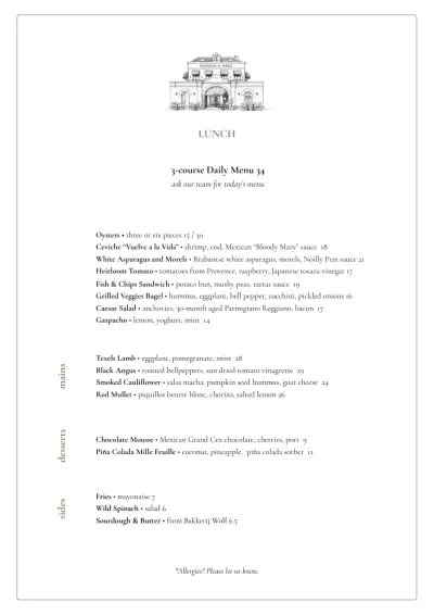 Bekijk menu Morgan & Mees