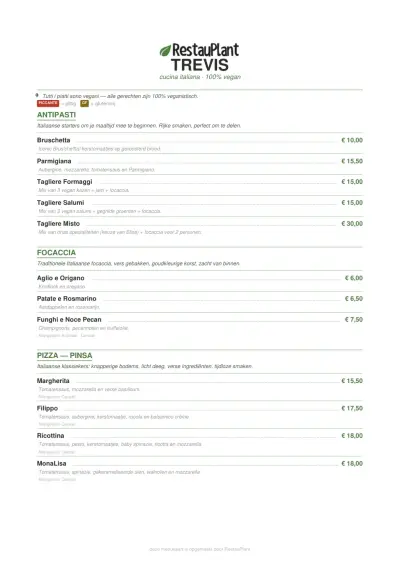 Bekijk menu Trevi's